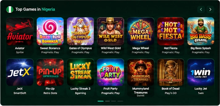 Pin Up Casino games in Nigeria