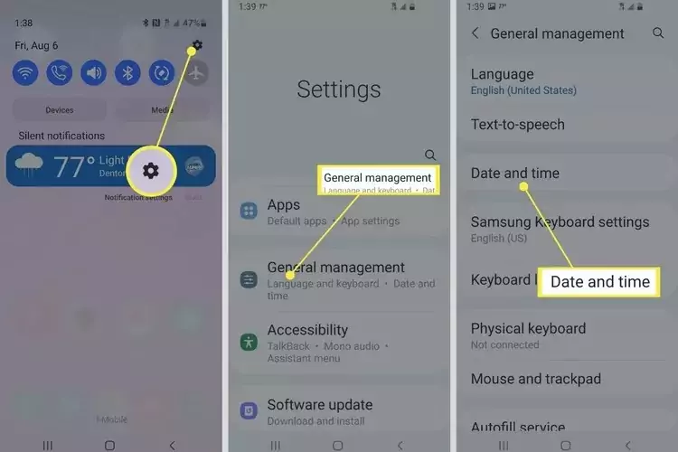 Changing the time on your Samsung phone
