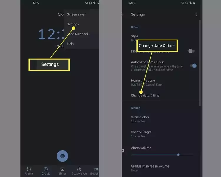 change your default time zone