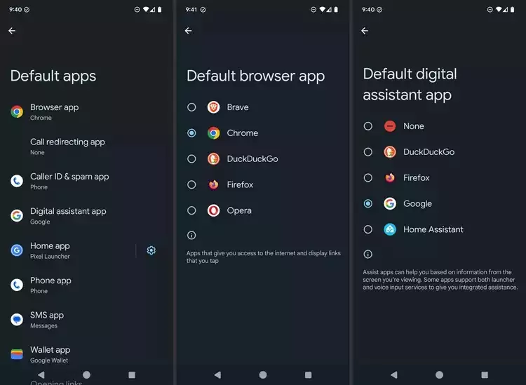 Set Up Default Apps